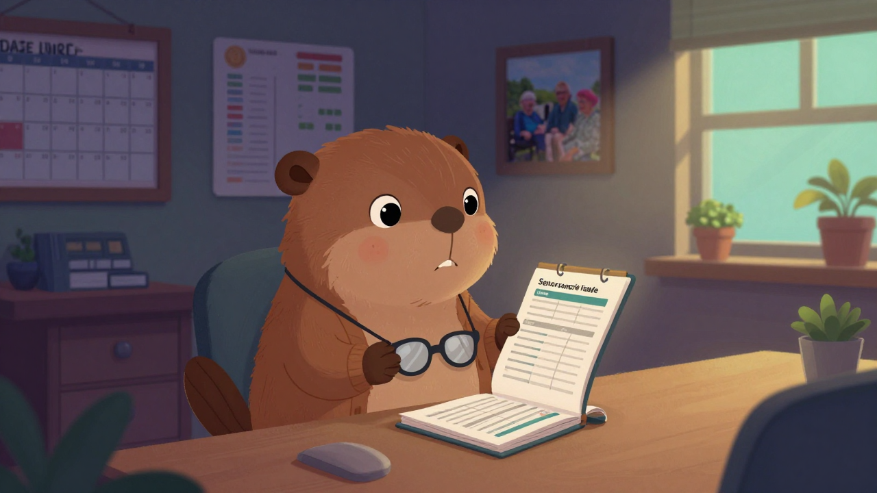 노년 플래너 직업 종사자가 업무를 수행하는 모습