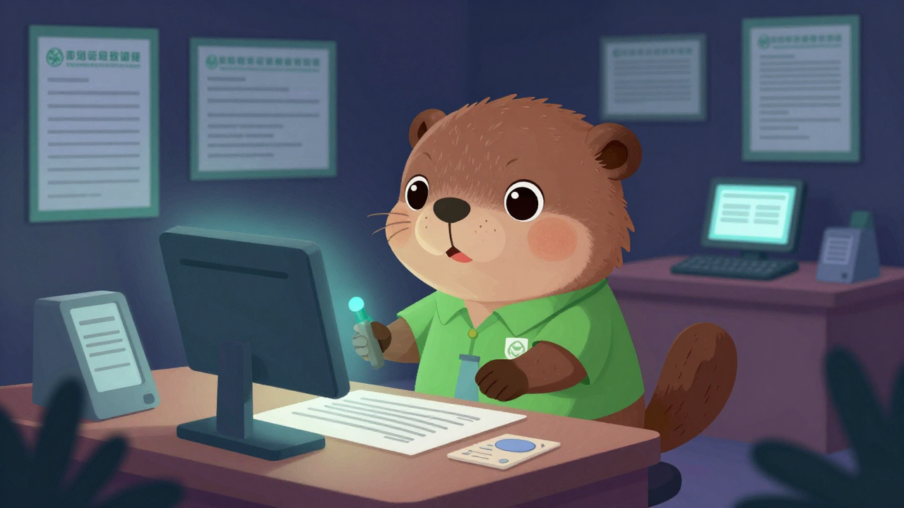 녹색인증제도운영원 직업 종사자가 업무를 수행하는 모습