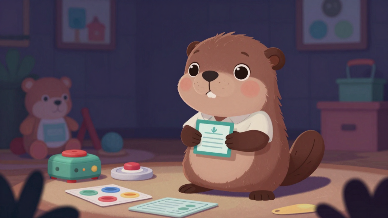 놀이치료사 직업 종사자가 업무를 수행하는 모습