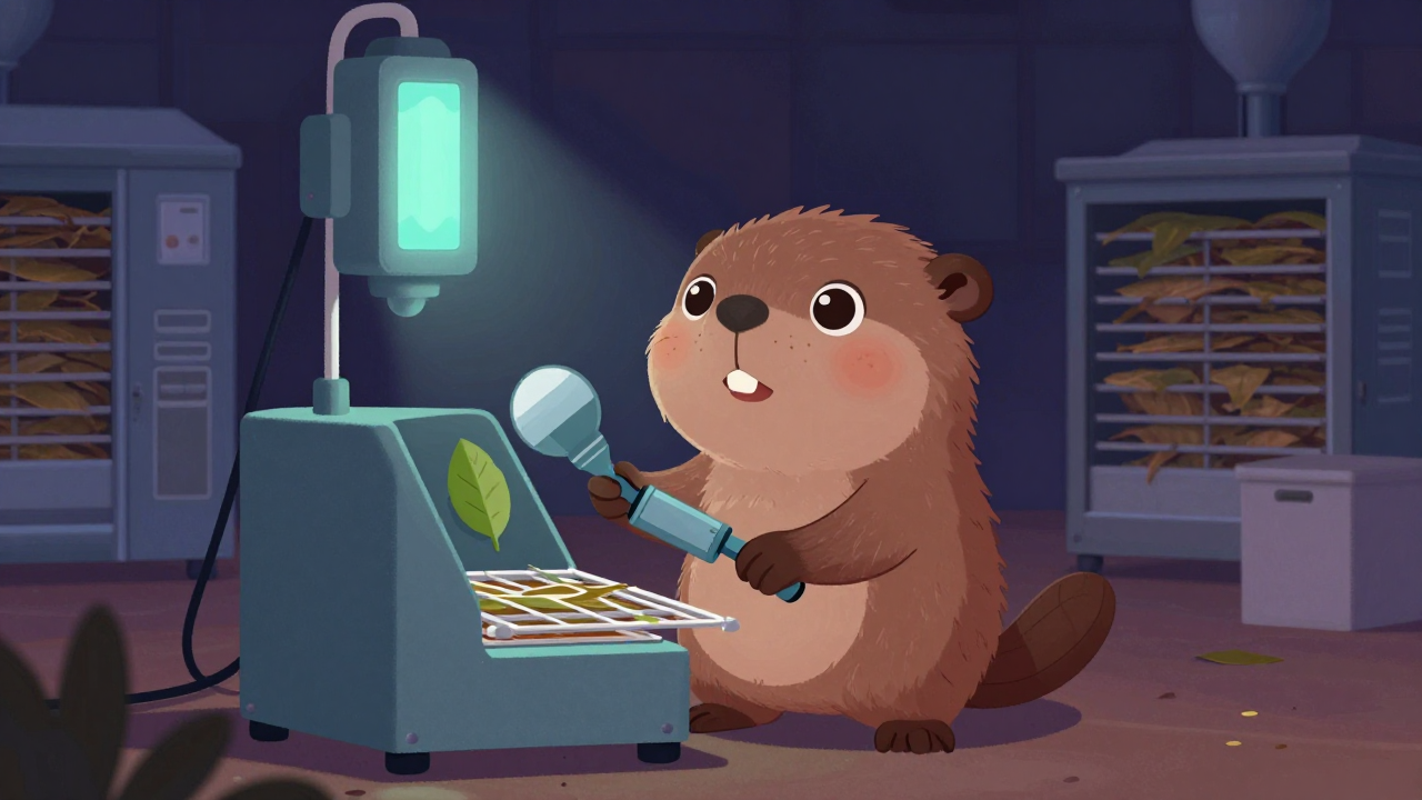 담배건조기조작원 직업 종사자가 업무를 수행하는 모습