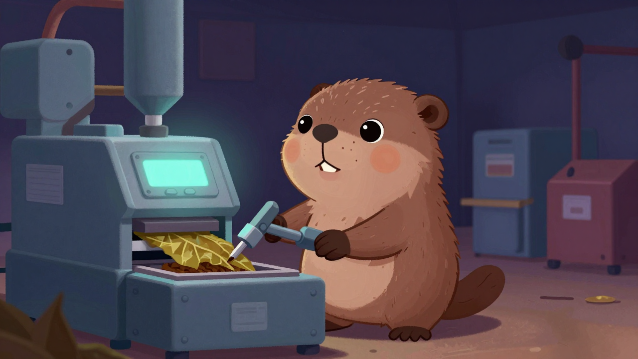 담배되손질기조작원 직업 종사자가 업무를 수행하는 모습