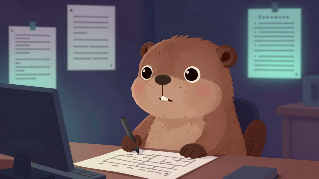 대본작가 직업 종사자가 업무를 수행하는 모습