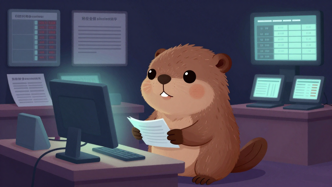 대용증권가격책정사무원 직업 종사자가 업무를 수행하는 모습