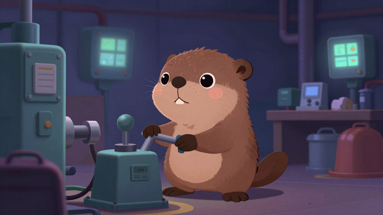 대형차섀시조립원 직업 종사자가 업무를 수행하는 모습