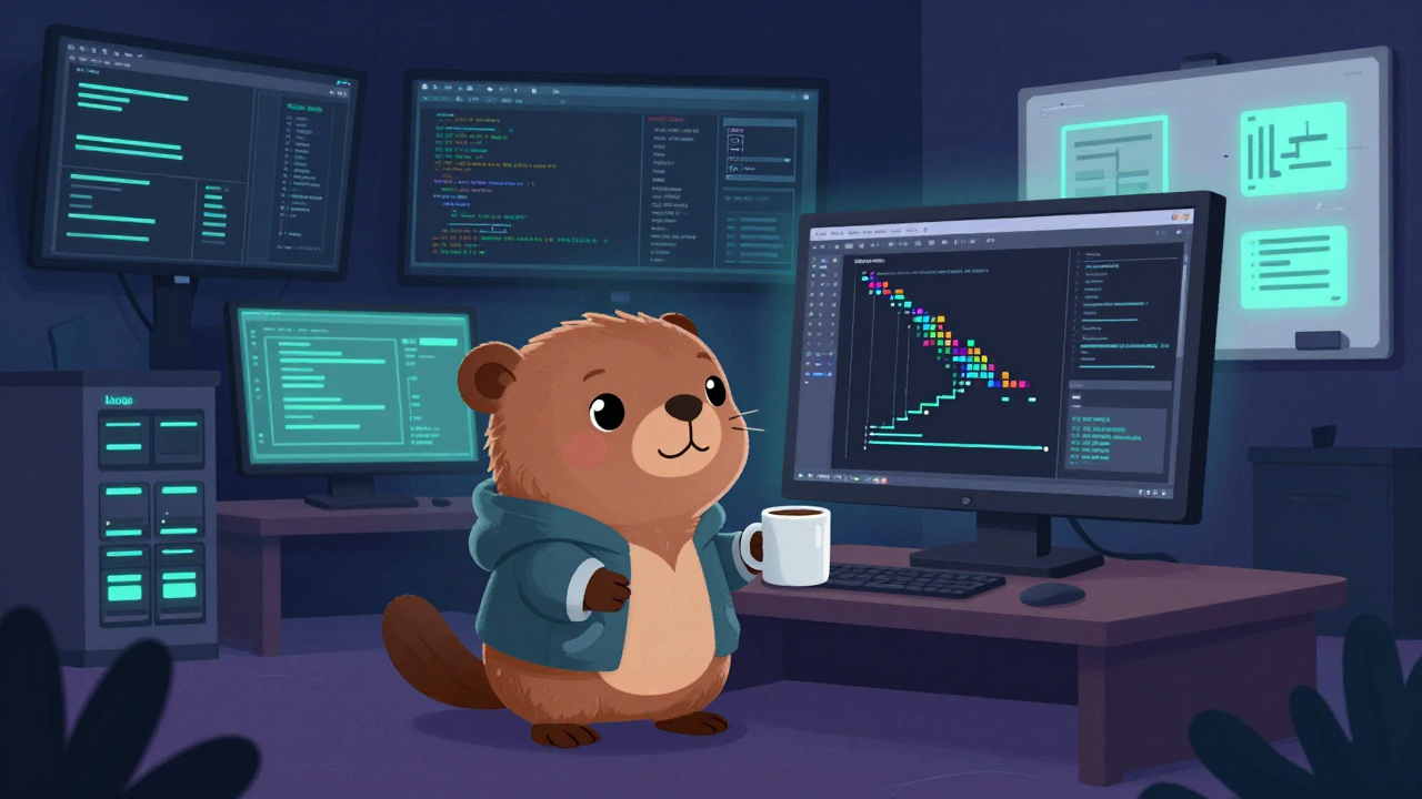 데이터마이너 직업 종사자가 업무를 수행하는 모습