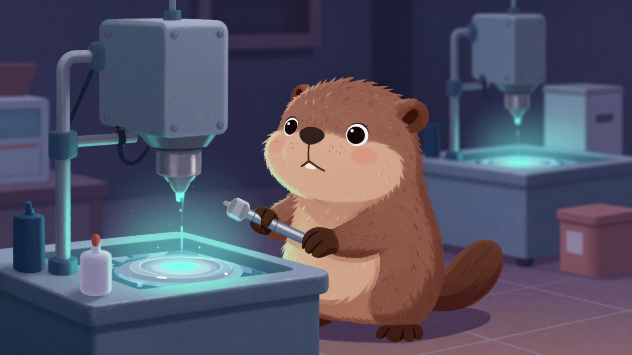 도금후처리원 직업 종사자가 업무를 수행하는 모습