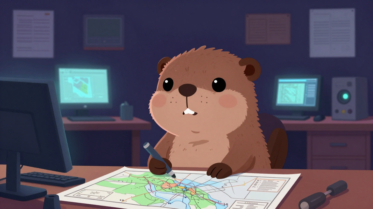 도화사 직업 종사자가 업무를 수행하는 모습