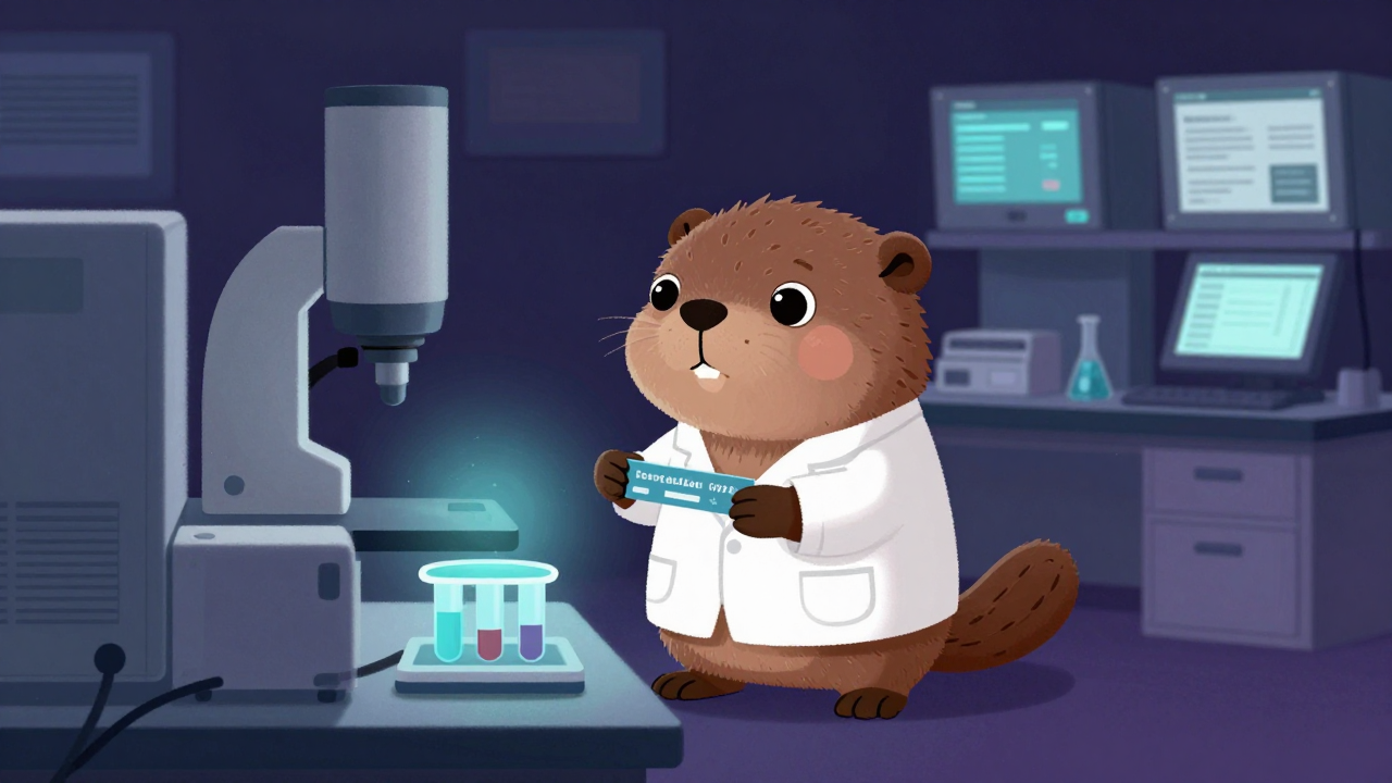 독성시험연구원 직업 종사자가 업무를 수행하는 모습