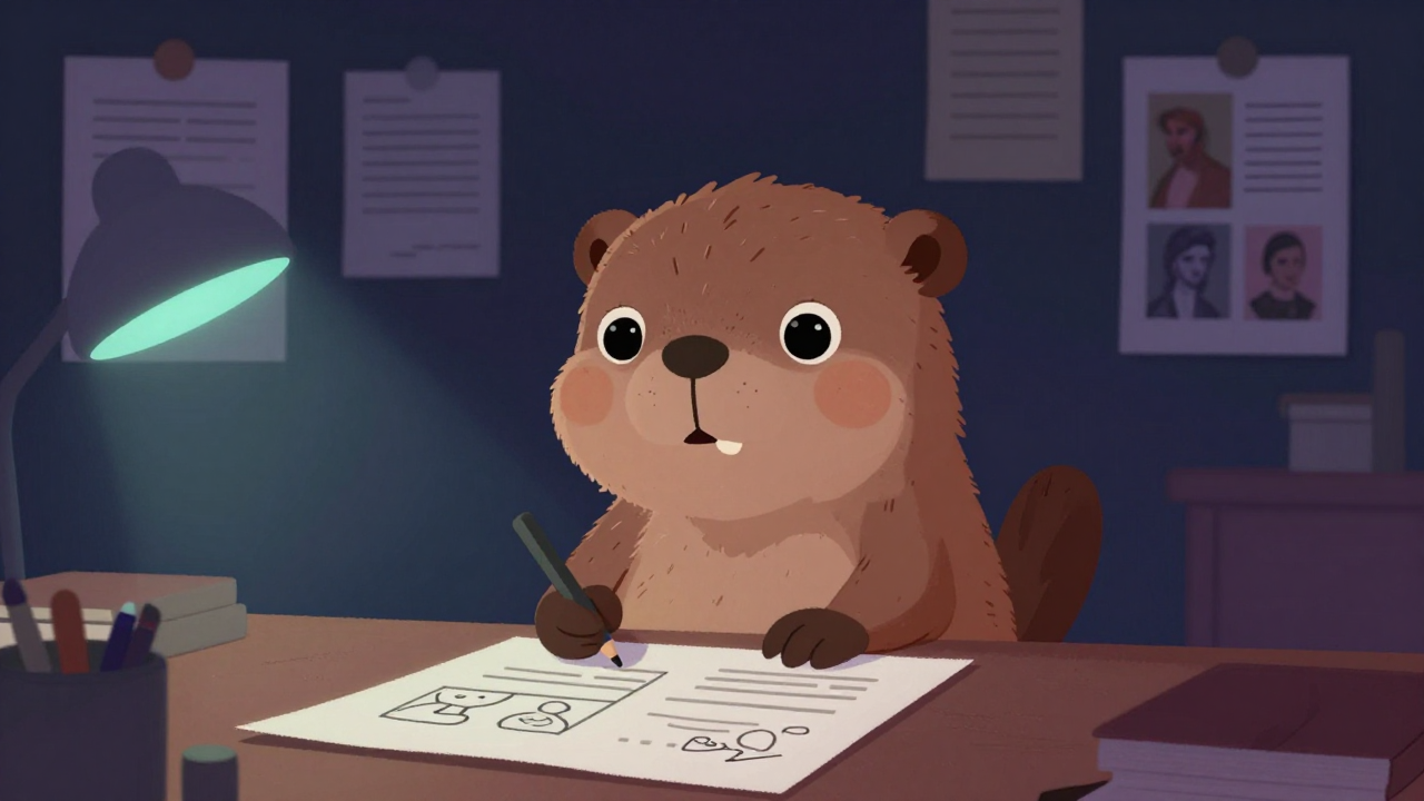 드라마작가 직업 종사자가 업무를 수행하는 모습