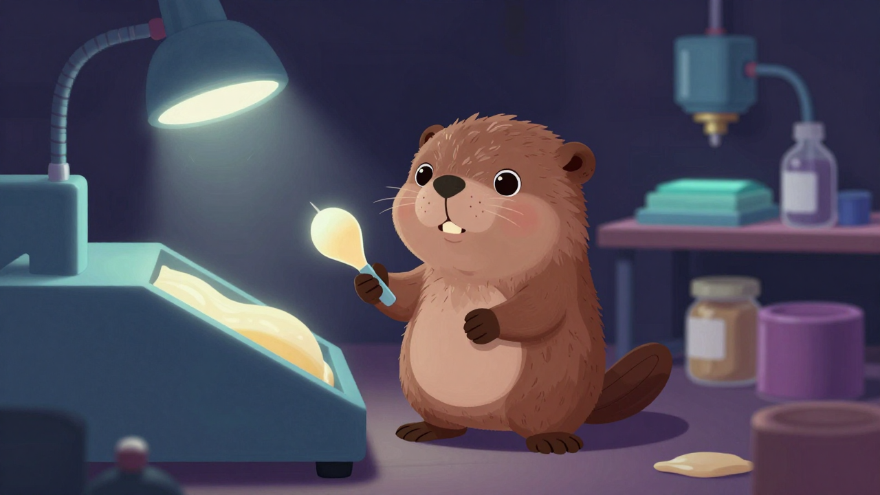 라텍스제품마무리원 직업 종사자가 업무를 수행하는 모습