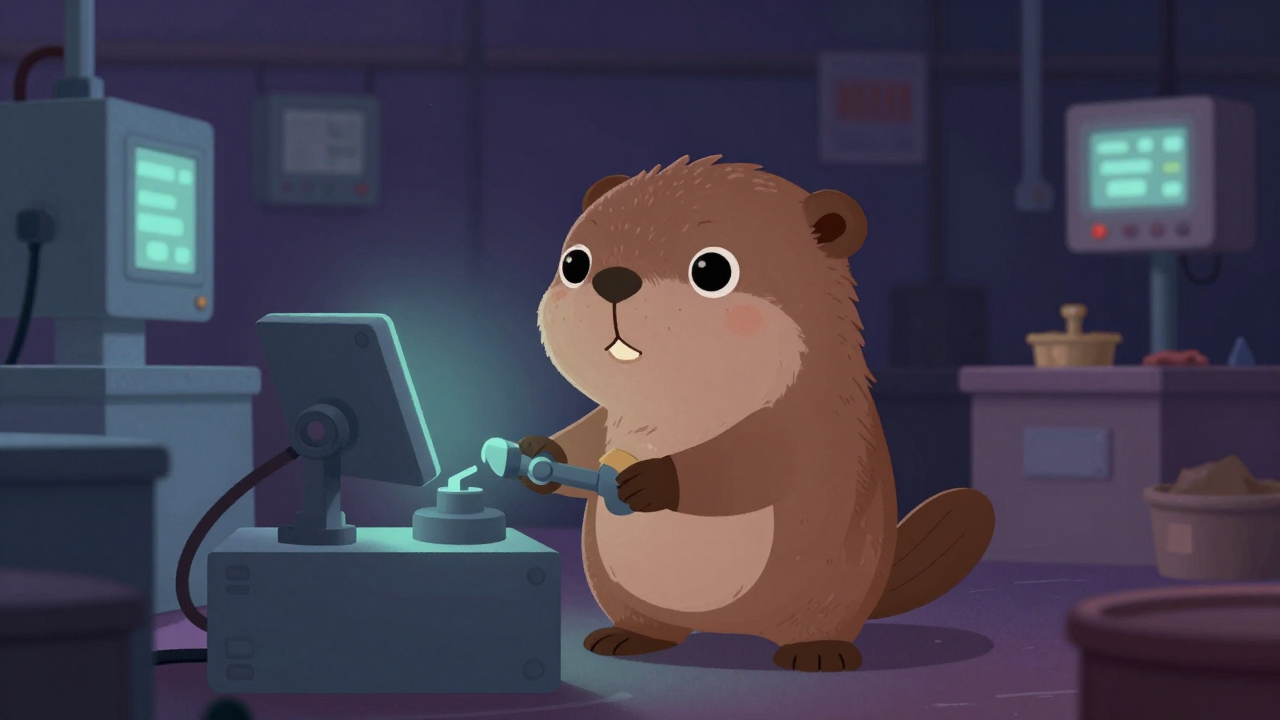 래핑기조작원 직업 종사자가 업무를 수행하는 모습