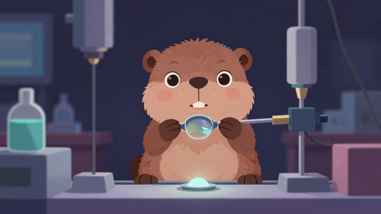 렌즈연마원 직업 종사자가 업무를 수행하는 모습