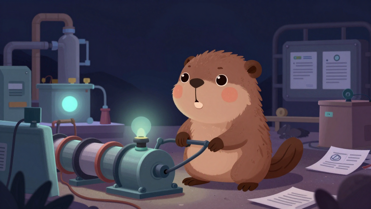 매립가스플랜트시공기술자 직업 종사자가 업무를 수행하는 모습