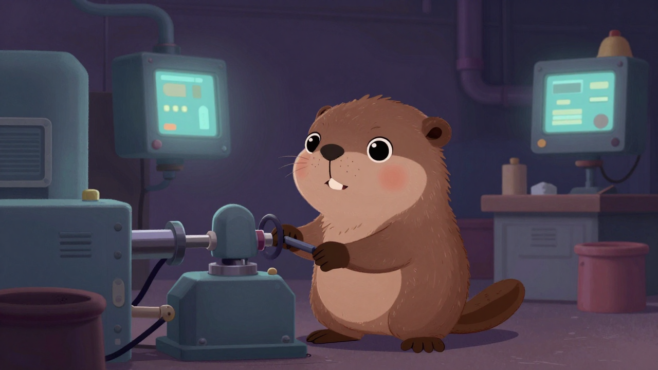 머시닝센터조작원 직업 종사자가 업무를 수행하는 모습