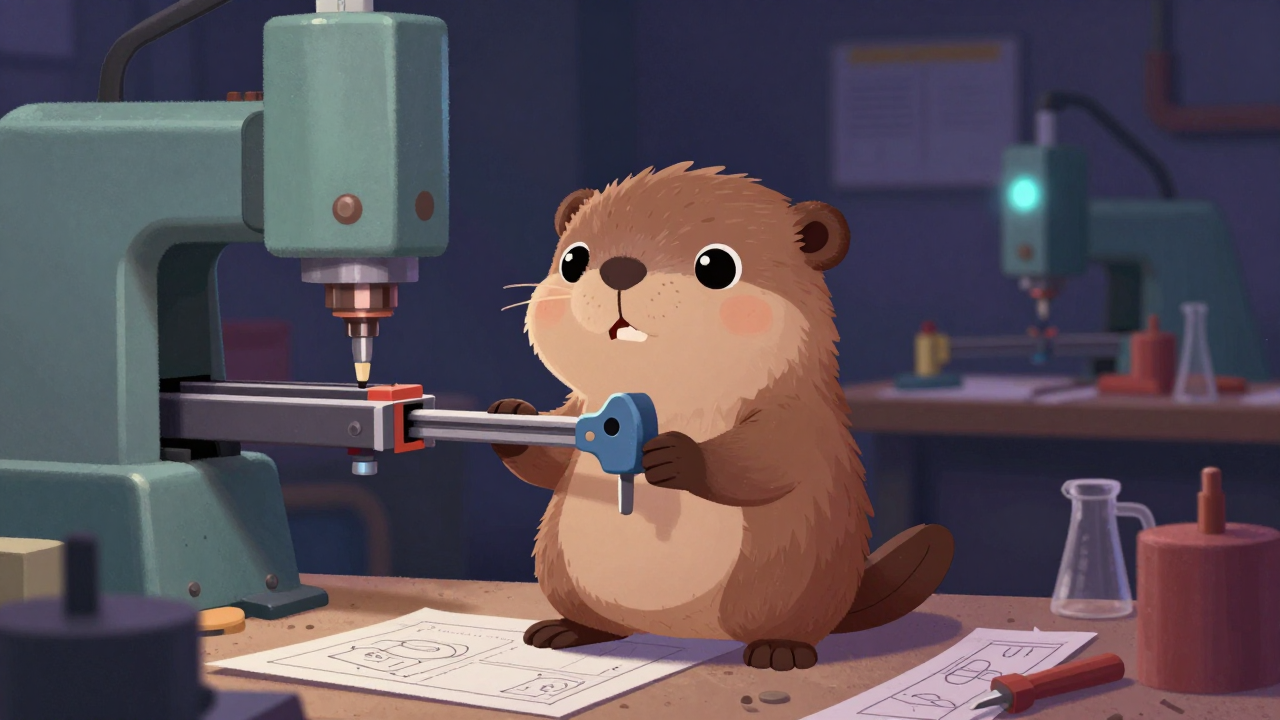 면취기조작원 직업 종사자가 업무를 수행하는 모습