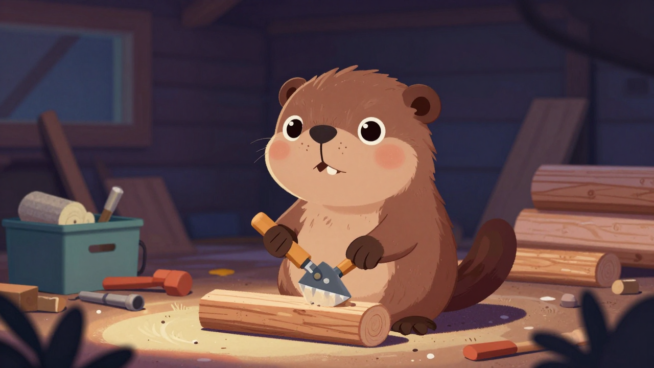 목조주택건립원 직업 종사자가 업무를 수행하는 모습