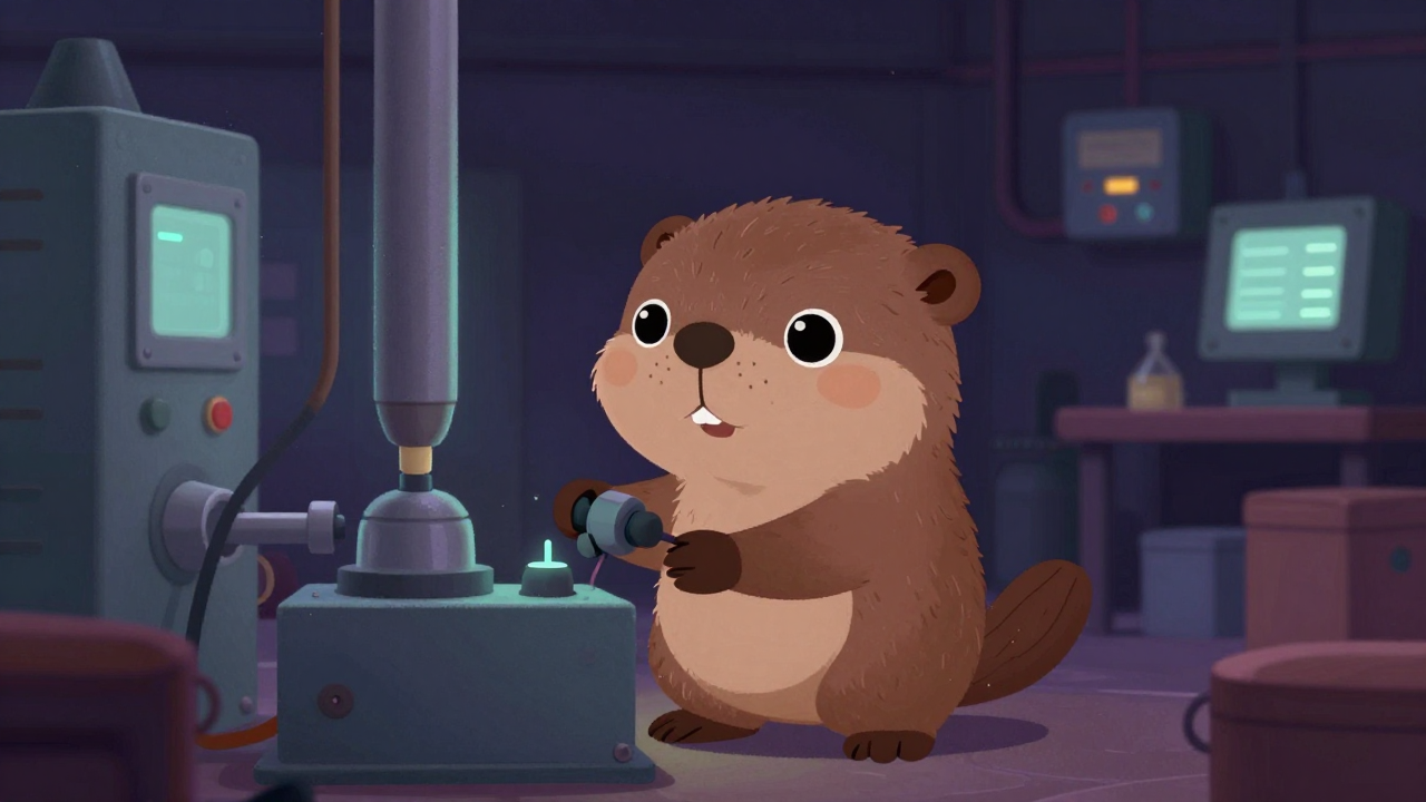 바이오세라믹재료성형원 직업 종사자가 업무를 수행하는 모습