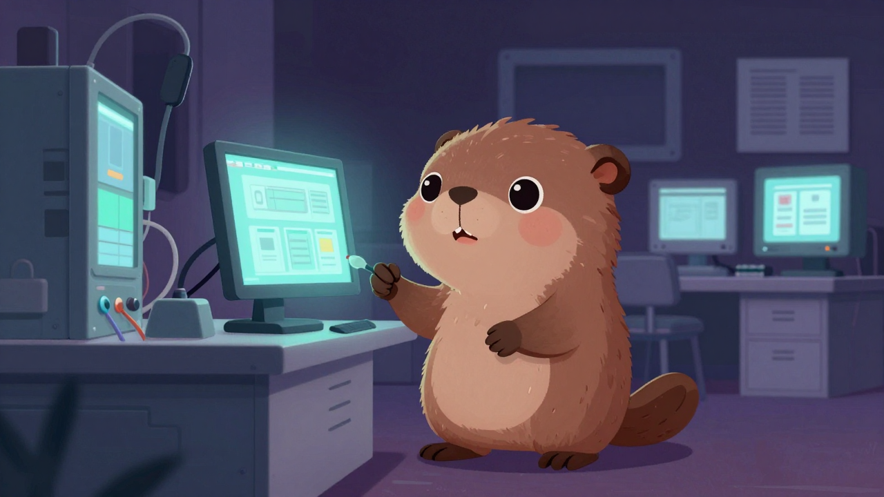 반도체장비자동화소프트웨어개발자 직업 종사자가 업무를 수행하는 모습