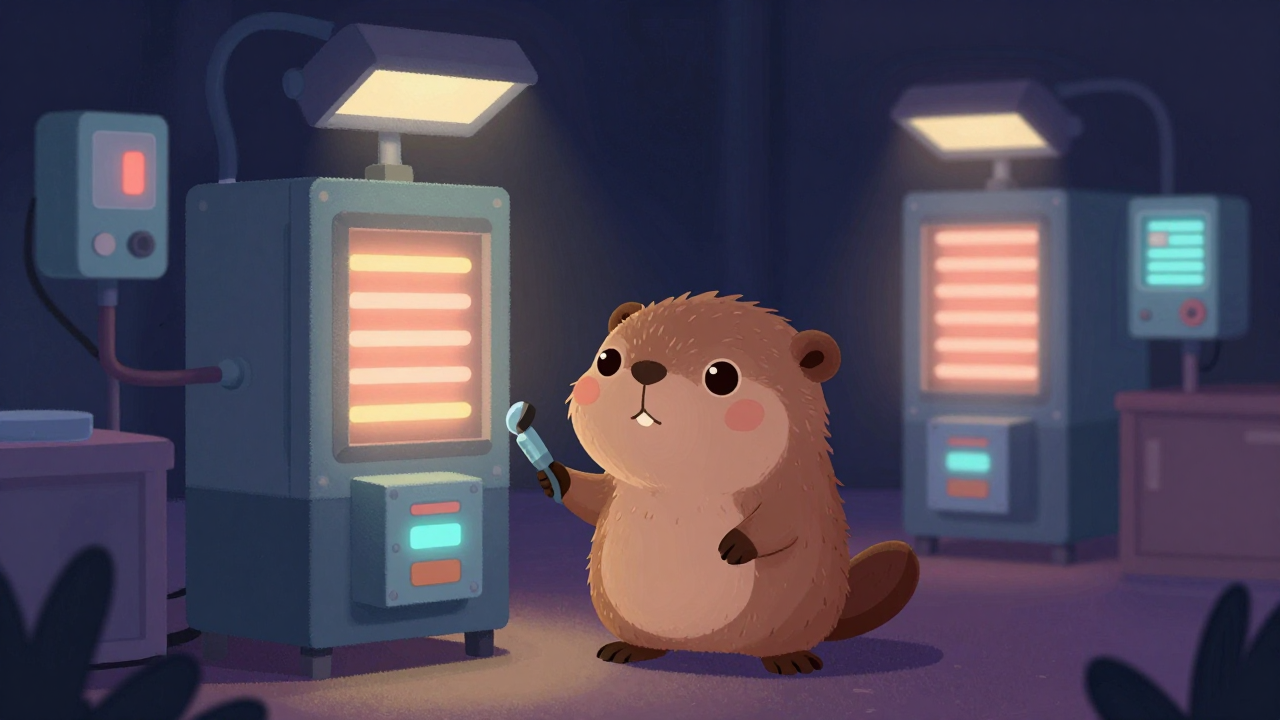 방사로조작원 직업 종사자가 업무를 수행하는 모습