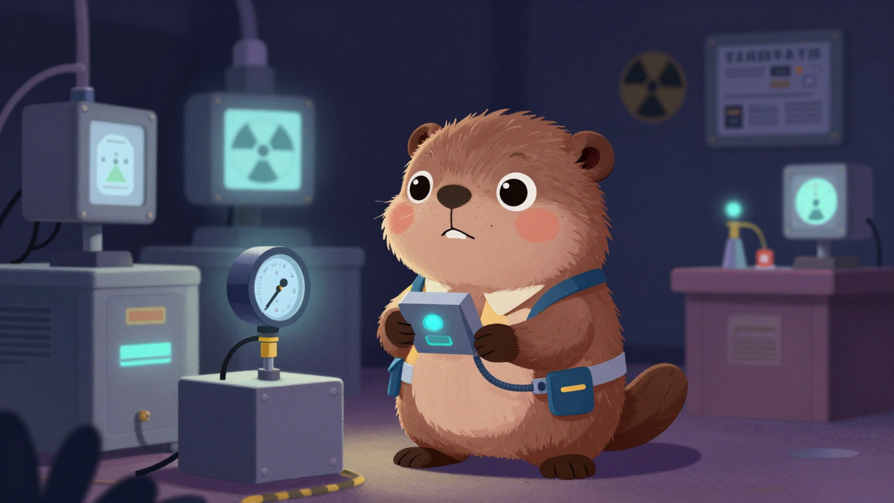 방사선기술자 직업 종사자가 업무를 수행하는 모습