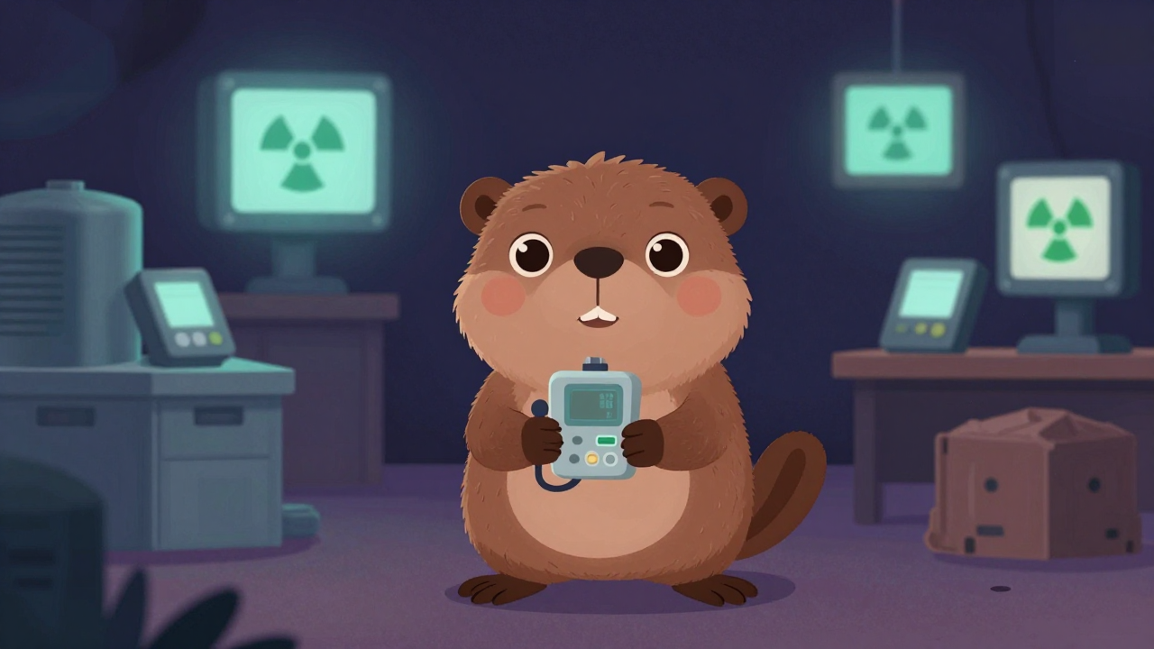 방사성폐기물운송사무원 직업 종사자가 업무를 수행하는 모습