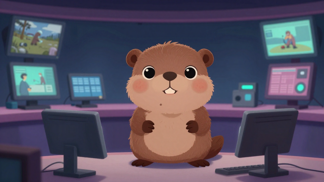 방송리포터 직업 종사자가 업무를 수행하는 모습