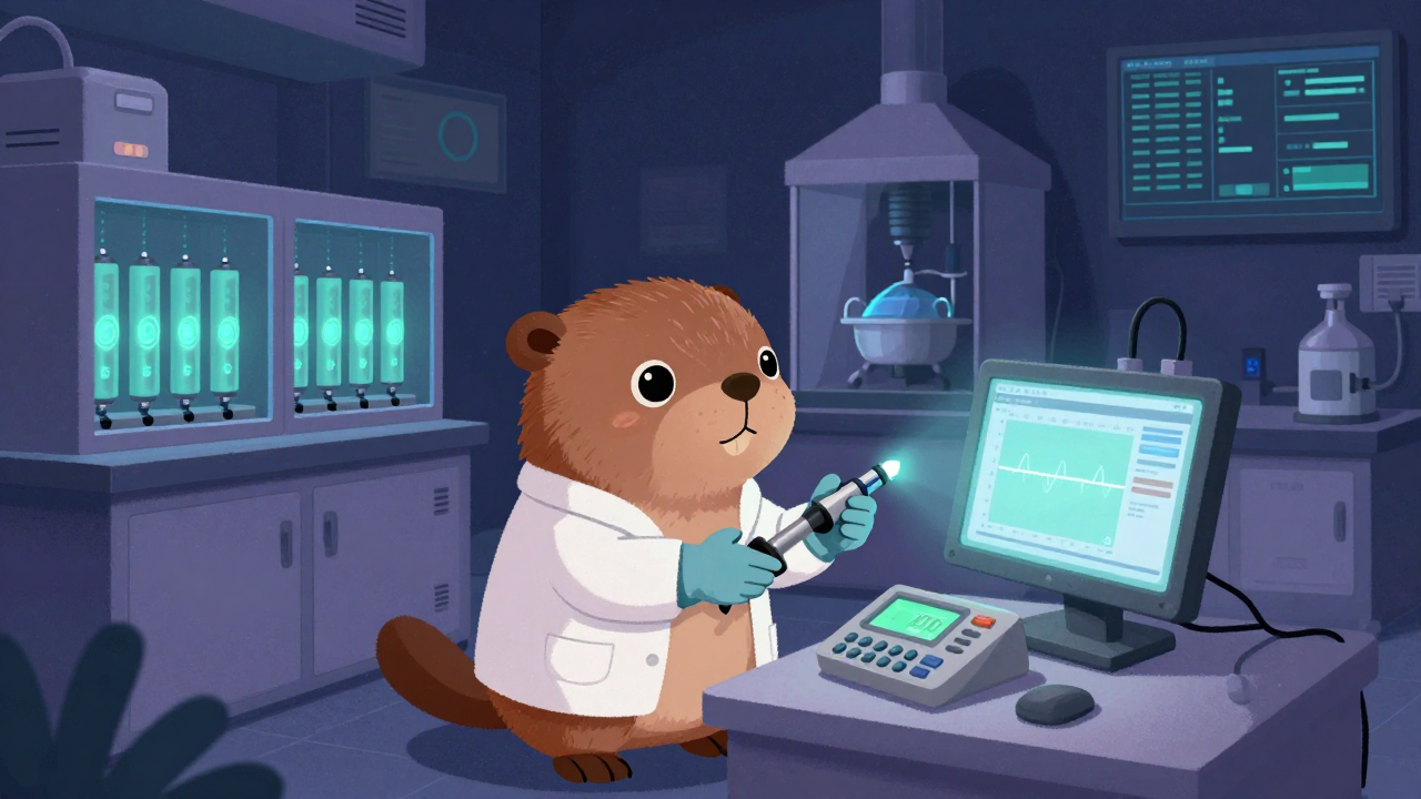 배터리 기술자 직업 종사자가 업무를 수행하는 모습