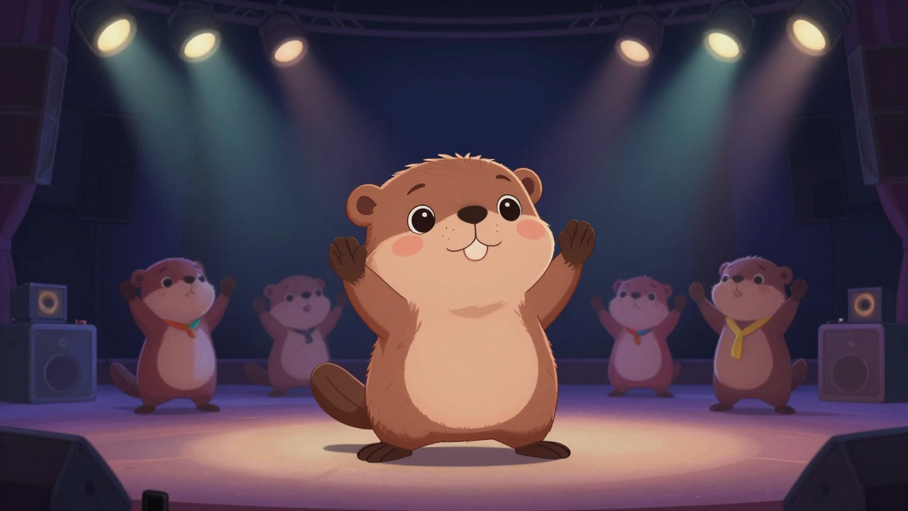 백댄서(백업댄서) 직업 종사자가 업무를 수행하는 모습