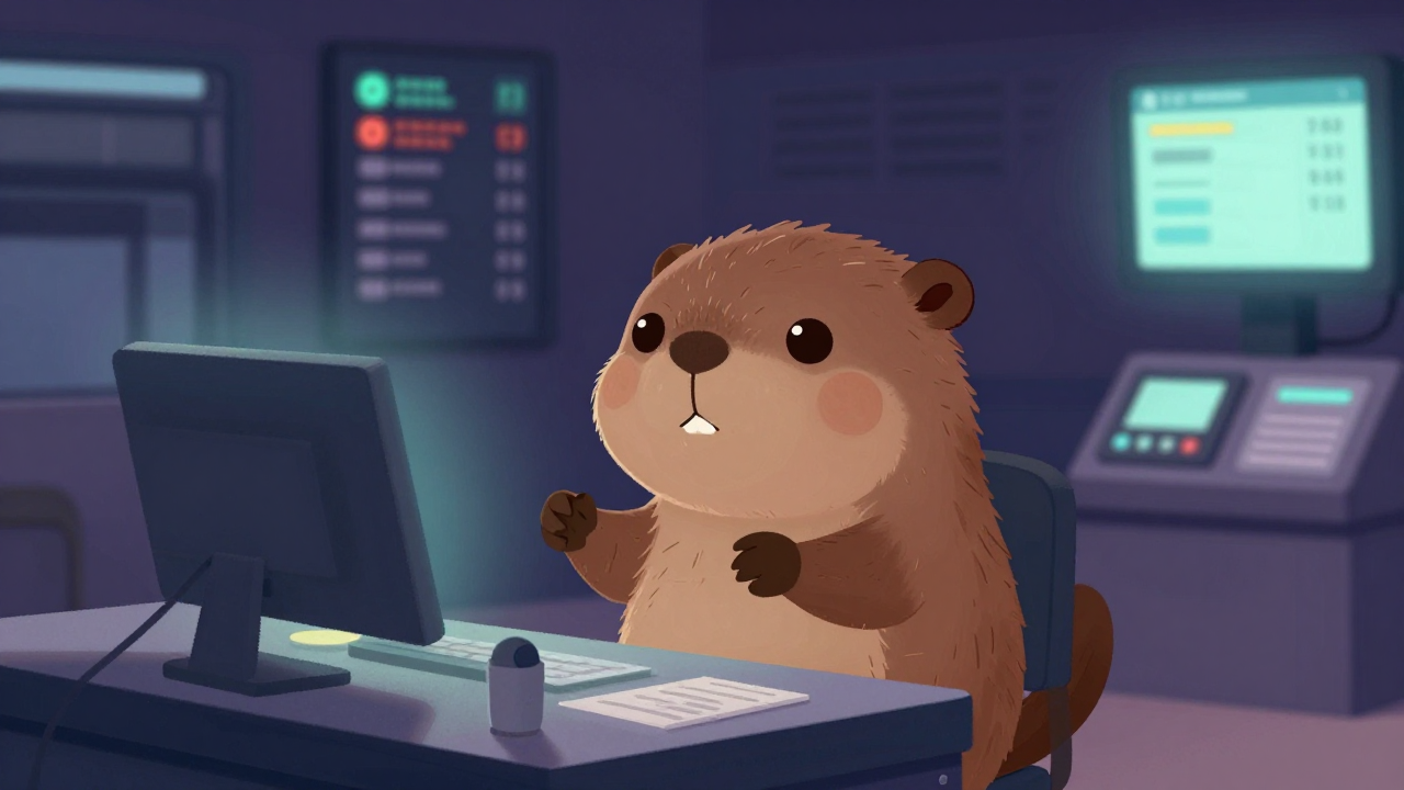 버스터미널배차원 직업 종사자가 업무를 수행하는 모습