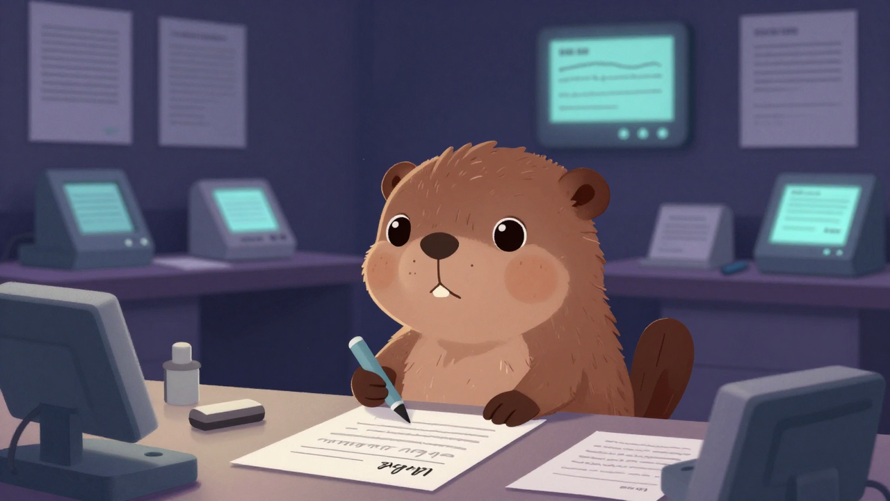 범죄문서감정관 직업 종사자가 업무를 수행하는 모습