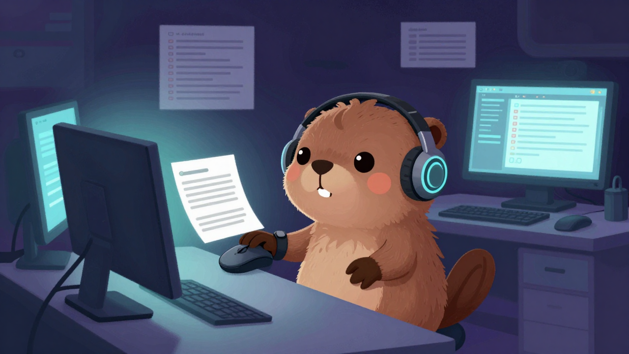 베타테스터 직업 종사자가 업무를 수행하는 모습