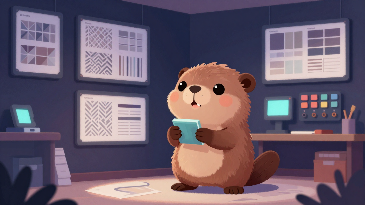 벽지디자이너 직업 종사자가 업무를 수행하는 모습