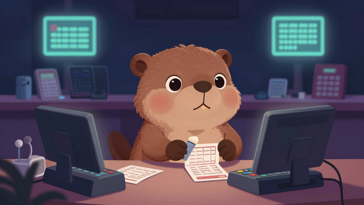 복권사무원 직업 종사자가 업무를 수행하는 모습