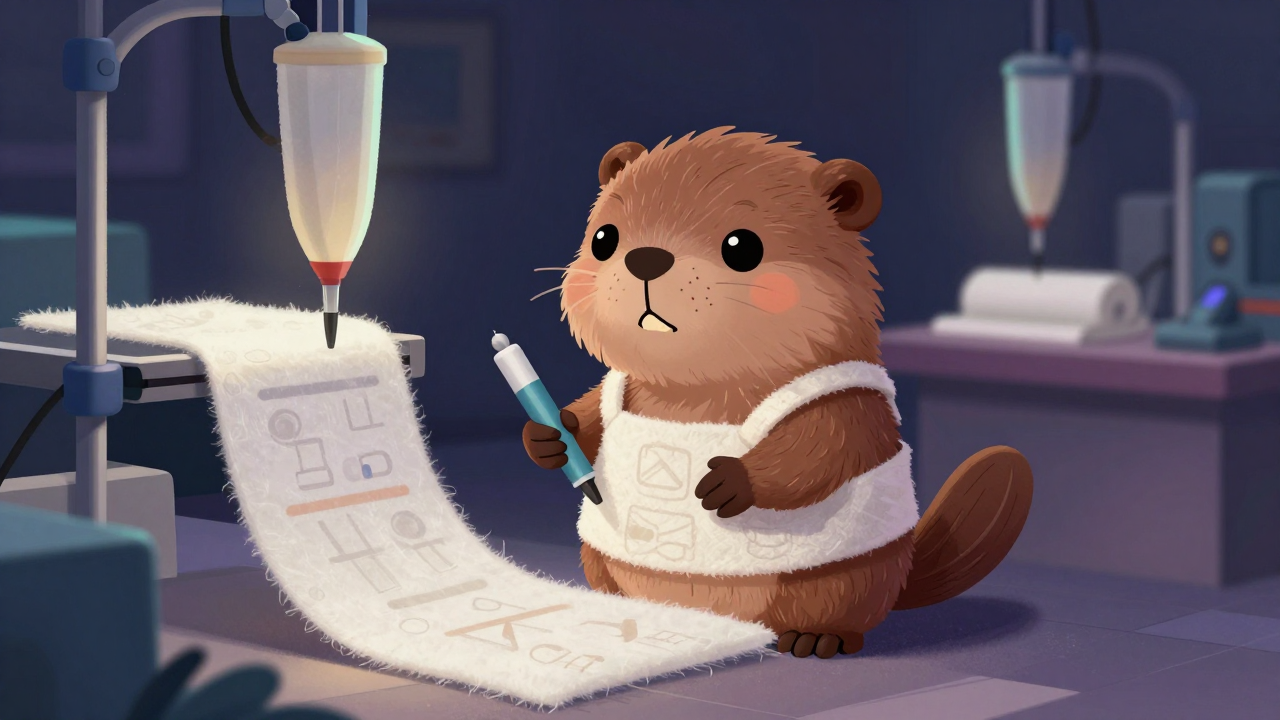 부직포결합원 직업 종사자가 업무를 수행하는 모습