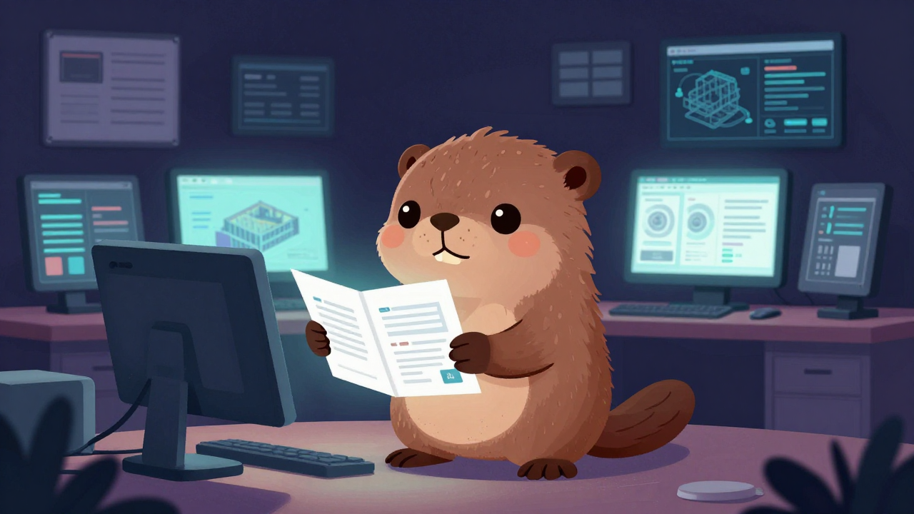 빌딩정보모델링(BIM)매니저 직업 종사자가 업무를 수행하는 모습