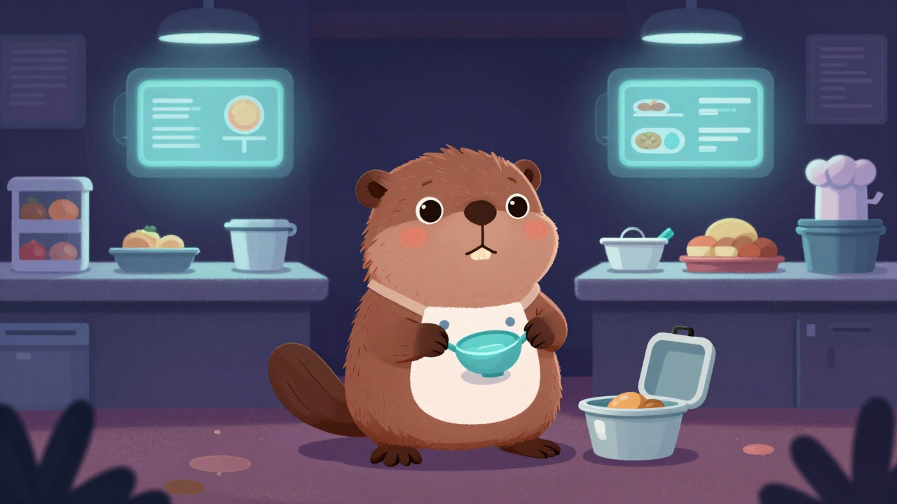 사업체식당조리사 직업 종사자가 업무를 수행하는 모습