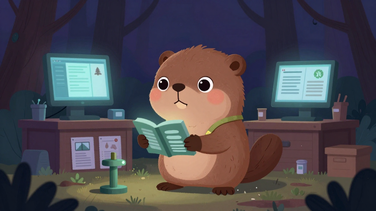 산림기술자 직업 종사자가 업무를 수행하는 모습