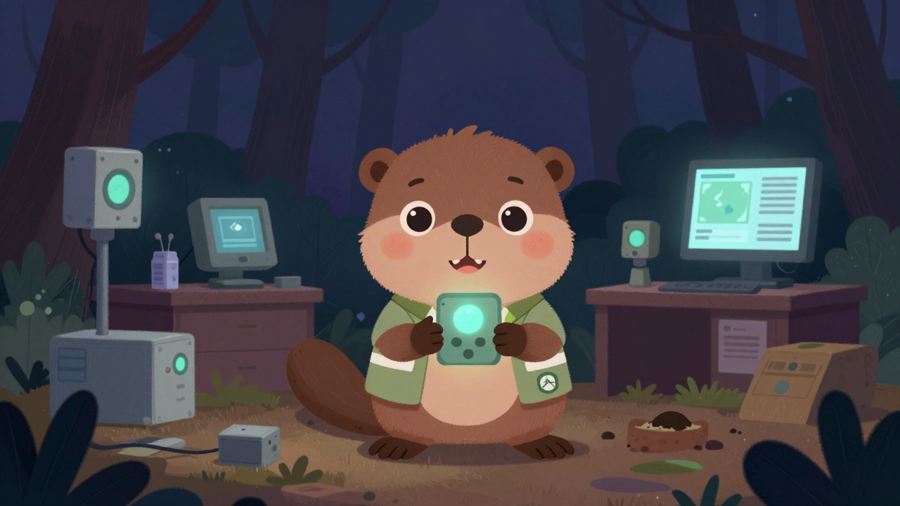 산림환경연구원 직업 종사자가 업무를 수행하는 모습