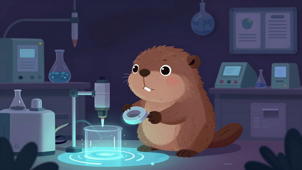 상하수도연구원 직업 종사자가 업무를 수행하는 모습