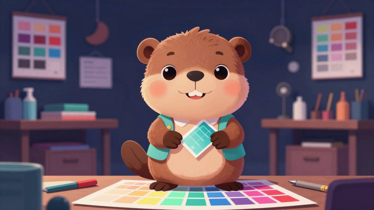 색지정자 직업 종사자가 업무를 수행하는 모습