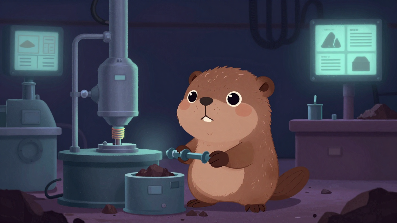 선광기술자 직업 종사자가 업무를 수행하는 모습