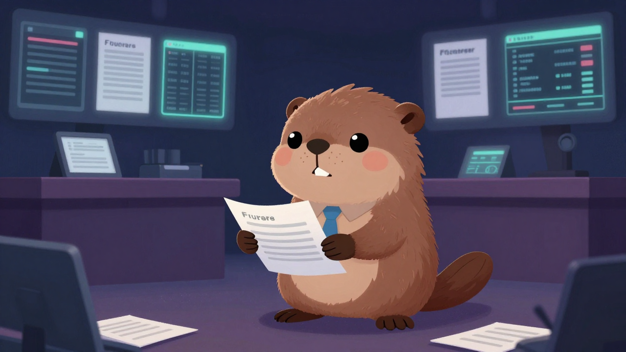 선물거래중개인 직업 종사자가 업무를 수행하는 모습