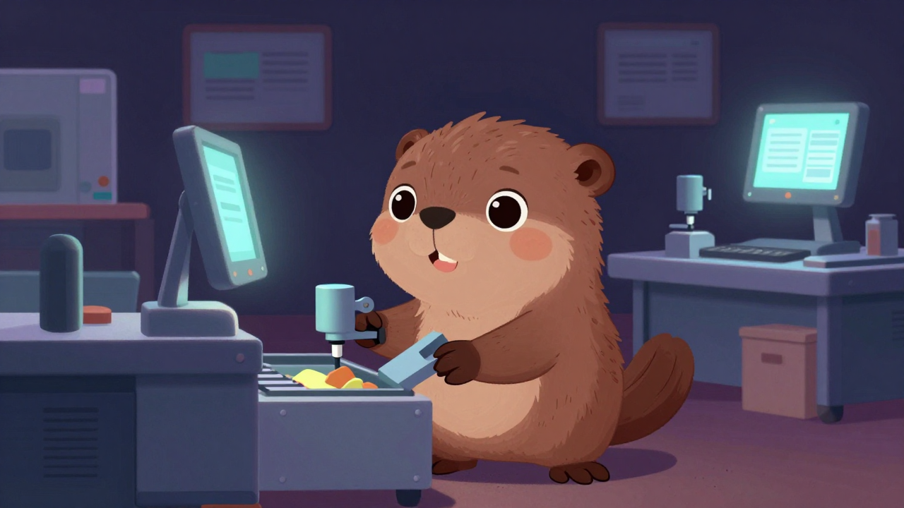 선별원 직업 종사자가 업무를 수행하는 모습