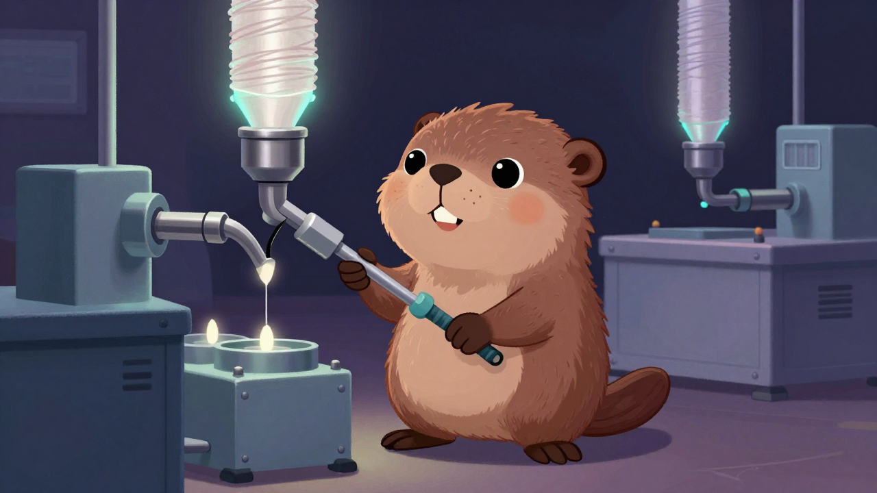 섬유방사노즐교환원