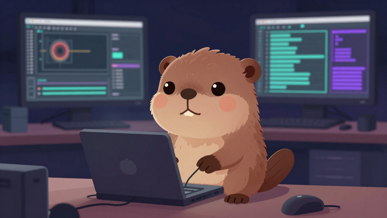 셰이더 직업 종사자가 업무를 수행하는 모습