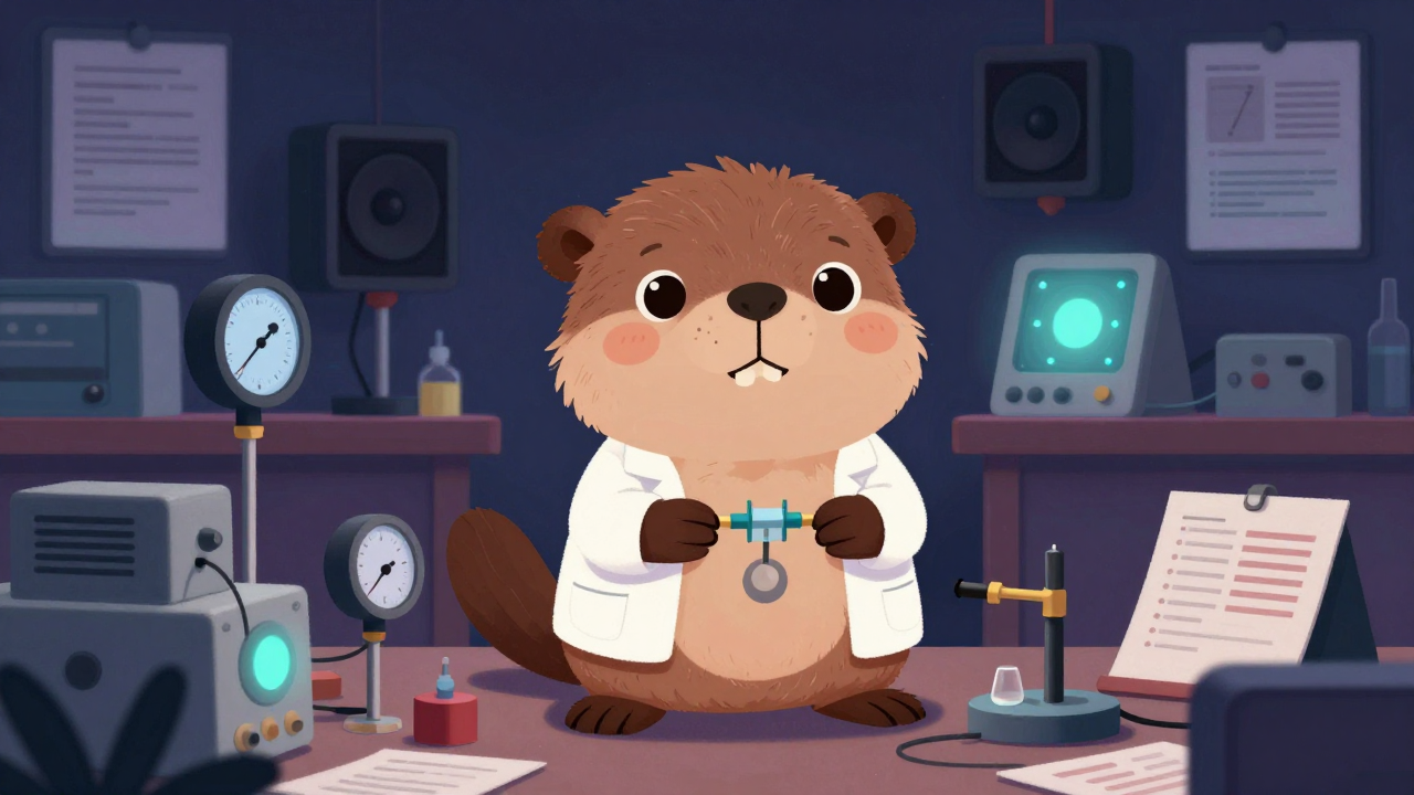 소음진동기술자 및 연구원 직업 종사자가 업무를 수행하는 모습