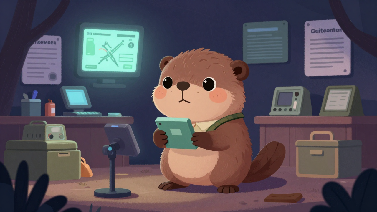 수렵장관리원 직업 종사자가 업무를 수행하는 모습