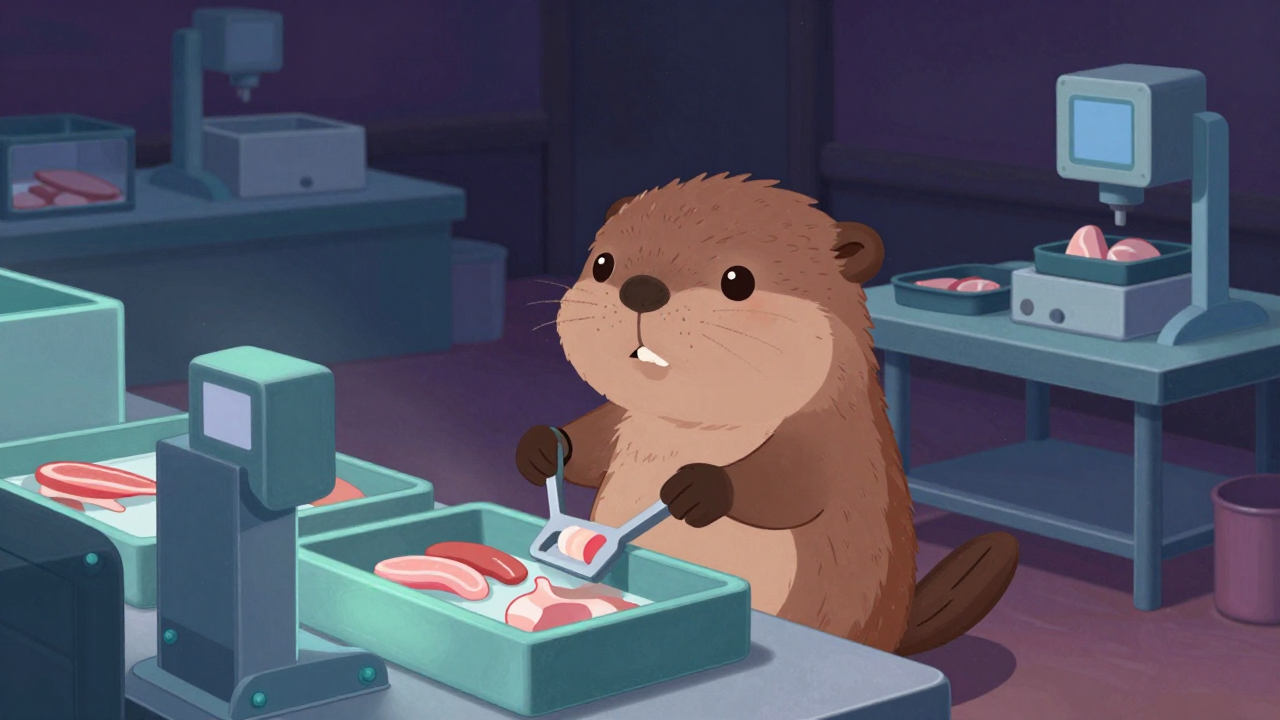 수산물원료처리원 직업 종사자가 업무를 수행하는 모습