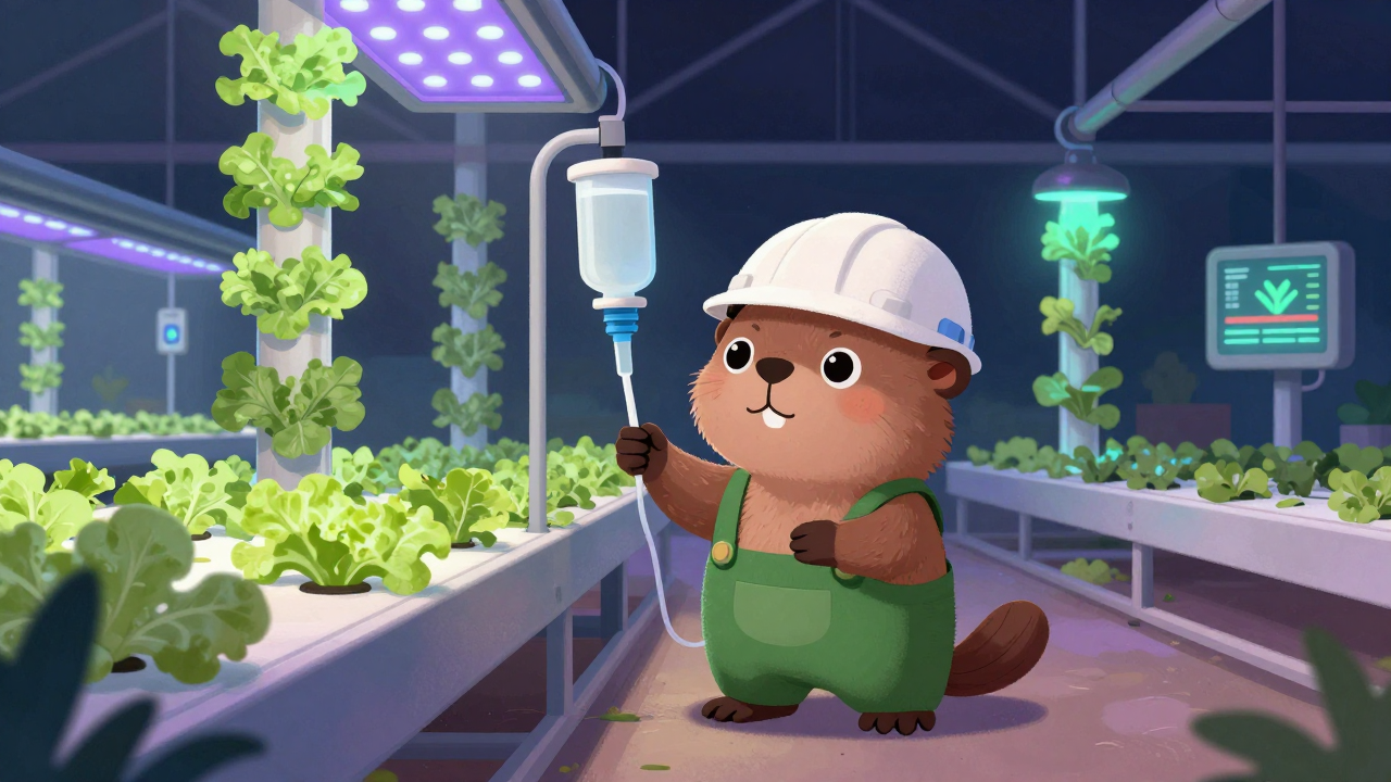 스마트팜 운영자 직업 종사자가 업무를 수행하는 모습