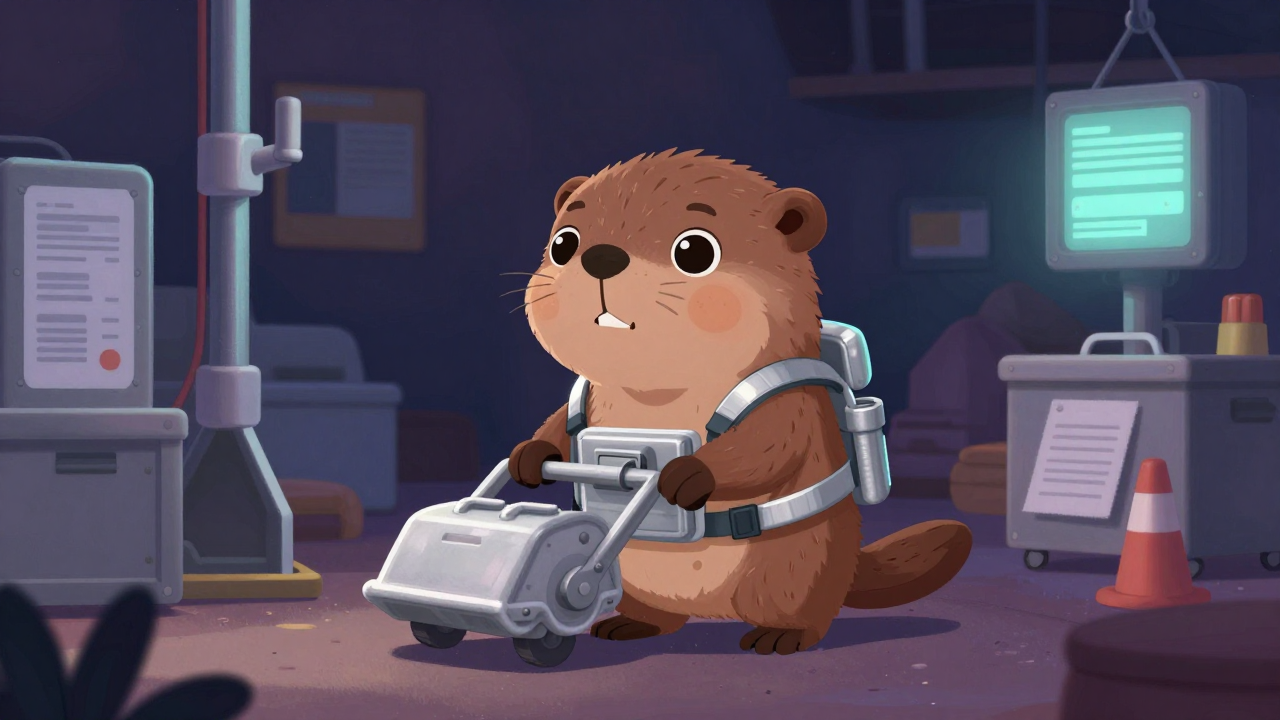 슬리버운반원 직업 종사자가 업무를 수행하는 모습